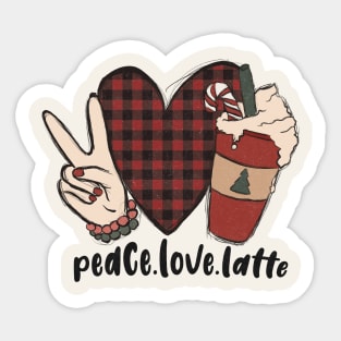 Peace. Love. Latte Sticker